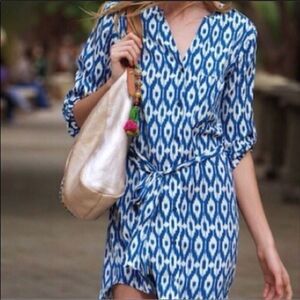 Anthropologie Maeve Frequencies Ikat Midi Dress
